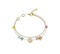 GUESS UBB06029YGM old Tone Multi Flower Bracelet - J42335