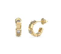 Guess UBE06183YG Gold Tone Crystal Cube Hoop Earrings - J42329
