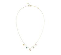 Guess UBN06032YGMC Gold Tone Multi Flower Necklace - J42336
