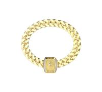 Guess Jewellery Gents Large Lion Head Crystal Coin Bracelet UMB05005YGL - Modern - Stainless Steel / Crystal