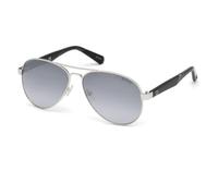 GUESS Unisex Adults’ GU6930 10C 60 Sunglasses, Grey (Nichel Stagno Chiaro Luc/Fumo Specchiato)
