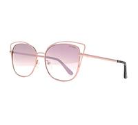 GUESS Unisex Adults’ GU7528 28Z 56 Sunglasses, Gold (Oro Rosa Lucido/Specchiato)
