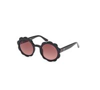 Guess Unisex GU00127 01F Sunglasses Injected Black Brown Round Normal