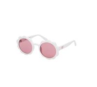 Guess Unisex GU00127 21S Sunglasses Injected White Bordeaux Round Normal
