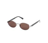 Guess Unisex GU00232 08E Sunglasses Metal Gunmetal Brown Round Normal