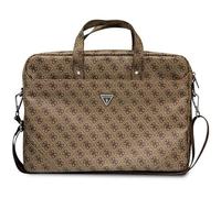 GUESS Unisex's Saffiano 4g Hot Stamp Triangle Logo Bag, Brown, 16