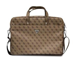 GUESS Unisex Saffiano 4g Hot Stamp Triangle Logo Bag, brown, 16