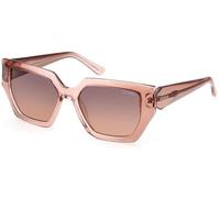 Guess Woman GU7896 47F Sunglasses Injected Brown Brown Geometric Normal Shaded
