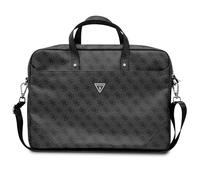 GUESS Unisex's Saffiano 4g Hot Stamp Triangle Logo Bag, Black, 16