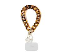 Guess Universal Cell Phone Lanyard Wrist Chain Brown Gold