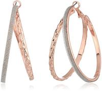 GUESS Update Glitter Paper Hoop Earrings, L, Paper