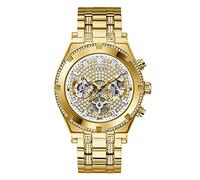 Guess US Men's Gold-Tone Rhinestone Multifunction Watch, one