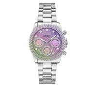 GUESS US Women's Silver-Tone and Ombre Multifunction Watch