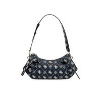 GUESS USA Allegra monogram-print logo-plaque shoulder bag - Blue OS