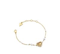 GUESS USA Beloved heart and pearl-detail bracelet - Gold S