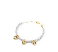 GUESS USA Beloved heart-charm pearl bracelet - Gold S