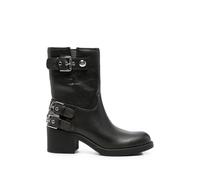 GUESS USA buckle-detail leather boots - Black 35-36-37-38-39-40