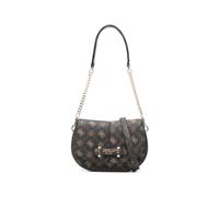 GUESS USA Carrie monogram chain shoulder bag - Brown One Size