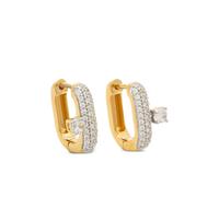 GUESS USA embellished hoop earrings - Gold OS