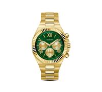 GUESS USA equity fluted bezel 44mm watch - Green OS