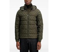 GUESS USA hooded patterned puffer jacket - Green S-M