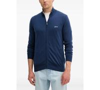 GUESS USA logo-embroidered cardigan - Blue S-M-XXL