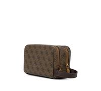 GUESS USA Milano 4G-logo zip wash bag - Brown One Size