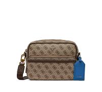 GUESS USA Milano monogram tag-detail shoulder bag - Neutrals One Size