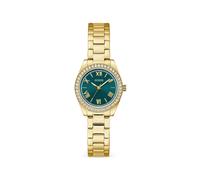 GUESS USA mini Luna gold tone analog watch - Green One Size