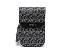 GUESS USA monogram-pattern phone pouch - Black One Size