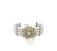 GUESS USA Peony pearl choker necklace - Gold OS