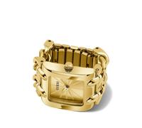 GUESS USA small mod heavy metal gold tone analog watch ring One Size