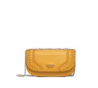 GUESS USA Tatum mini woven chain-strap cross-body bag - Yellow One Size