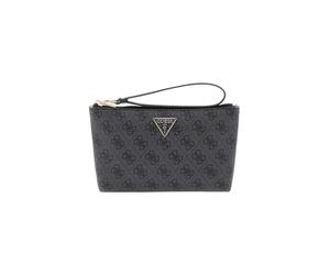 GUESS utility bag Laurel II Wristlet Pouch Coal Logo dark grey