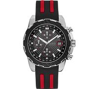 Guess Mens Chronograph Quartz Watch with Silicone Strap W1047G1