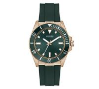 Guess Cliff GW0969G5 Men's Watch 43 mm Stainless Steel - Quartz Analogue Watch Silicone Strap Green Sports Watch Men's Watch Green Modern 5 Bar