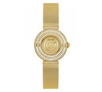 Guess Watches Guess Ladies Dream CZ Yellow Gold Tone Stainless Steel Mesh Strap Watch