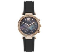 Guess Watches Guess Ladies Solstice Rose Gold Tone & Black Watch