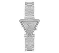 Guess Fame Ladies' Triangle Crystal Dial Silver Tone Stainless Steel Watch