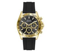 Guess Watches Mens Arthur Black Sunray Dial Black Silicone Strap Watch GW1155G2 | Acotis - Stainless Steel / Mineral Glass