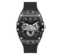 Guess Watches Phoenix Gents Leather Strap Watch - Stainless Steel