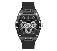 Guess Watches Phoenix Gents Leather Strap Watch - Stainless Steel