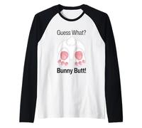 Guess What Bunny Butt Funny Rabbit Butt Animal Bunnies Butts Raglan Baseball Tee