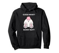 Guess What Bunny Butt Kitty Adult Humor Sarcastic Fun Pullover Hoodie