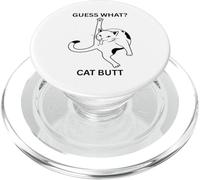 Guess What Cat Butt Kitty Adult Humor Sarcastic Fun PopSockets PopGrip for MagSafe