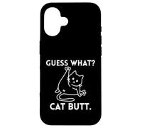 Guess What Cat Shirt Funny Cat Graphic Dad Tee Mens Unisex Case for iPhone 16