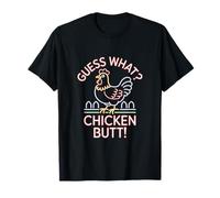 Guess What Chicken Butt Cartoon Style Fun Art T-Shirt
