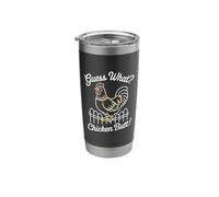 Guess What Chicken Butt Funny Animal Joke Design Stainless Steel Insulated Tumbler