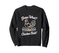 Guess What Chicken Butt Funny Animal Joke Design Sweatshirt