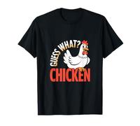 Guess What Chicken Butt Funny Animal Joke Design T-Shirt